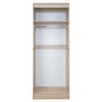 Monaco Wardrobe - 2 Door - Plain - Tall - Grey Gloss and Graphite