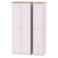 Vienna Wardrobe - 3 Door - RHF 2 Drawers - Tall - Triple - Cashmere