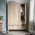 Modern Country Oak - Wardrobe - 3 Door - 2 Drawer