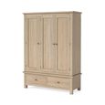 Modern Country Oak - Wardrobe - 3 Door - 2 Drawer