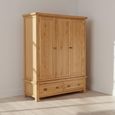 Salisbury Premium Wardrobe - 3 Door - 2 Drawer - Oak