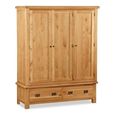Salisbury Premium Wardrobe - 3 Door - 2 Drawer - Oak