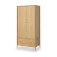 Paris Wardrobe - 2 Door - 1 Drawer - Oak