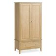 Bath Double Wardrobe - 2 Door - 1 Drawer - Oak
