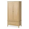 Bath Double Wardrobe - 2 Door - 1 Drawer - Oak