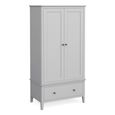Stowe Wardrobe - 2 Door - 1 Drawer - Grey