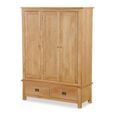 Salisbury Lite Wardrobe - 3 Door - 2 Drawer - Oak