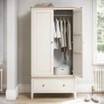 Marlow Wardrobe - 2 Door - 1 Drawer - White