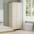 Lundy Wardrobe - 2 Door - Ivory Painted