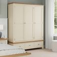 Lundy Wardrobe - 3 Door - Ivory Painted