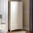 Cameo Double Wardrobe - 2 Door - 3 Drawer - White