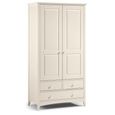 Cameo Double Wardrobe - 2 Door - 3 Drawer - White