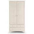 Cameo Double Wardrobe - 2 Door - 3 Drawer - White