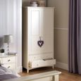 Cameo Double Wardrobe - 2 Door - 3 Drawer - White