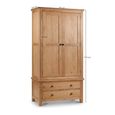 Marlborough Double Wardrobe - 2 Door - 2 Drawer - Oak