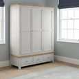 Lundy Wardrobe - 3 Door - Grey Painted