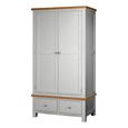 Lundy Wardrobe - 2 Door - 2 Drawer - Grey Painted
