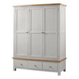 Lundy Wardrobe - 3 Door - Grey Painted