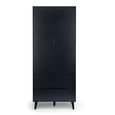 Alicia Black Double Wardrobe - 2 Door - 2 Drawer