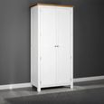 Lundy Wardrobe - 2 Door - White Painted