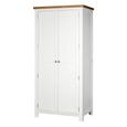 Lundy Wardrobe - 2 Door - White Painted