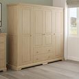 Cromwell Wardrobe - 4 Door - 2 Drawer - Oak