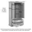 Cromwell Wardrobe - 2 Door - 2 Drawer - Oak