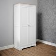 Cromwell Wardrobe - 2 Door - White Painted