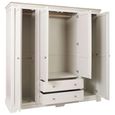 Cromwell Wardrobe - 4 Door - 2 Drawer - Grey Painted