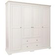 Cromwell Wardrobe - 4 Door - 2 Drawer - Grey Painted