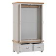 Wilmont Wardrobe - 2 Door - 2 Drawer - Grey Painted