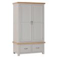 Wilmont Wardrobe - 2 Door - 2 Drawer - Grey Painted