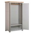 Wilmont Wardrobe - 2 Door - Grey Painted