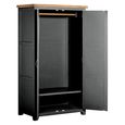 Wilmont Wardrobe - 2 Door - Black Painted