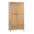 Cotswold Double Wardrobe - 2 Door - 1 Drawer - Oak