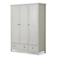 Maine Wardrobe - 3 Door - 2 Drawer - Grey