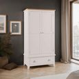 Richmond Double Wardrobe - 2 Door - 1 Drawer - Grey