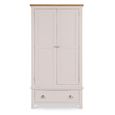 Richmond Double Wardrobe - 2 Door - 1 Drawer - Grey
