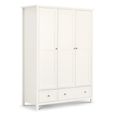 Maine Wardrobe - 3 Door - 2 Drawer - White