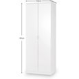 Manhattan Wardrobe - 2 Door - White Gloss
