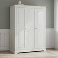 Cromwell Wardrobe - 3 Door - White Painted