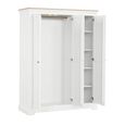 Cromwell Wardrobe - 3 Door - White Painted