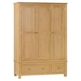 Arlington Wardrobe - 3 Door 2 Drawer - Oak