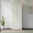 Pembroke Cream 2 Door 2 Drawer Tall Wardrobe