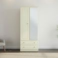 Pembroke Cream 2 Door Combi Wardrobe - 1 Mirror