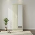 Pembroke Cream 2 Door Tall Wardrobe - 1 Mirror