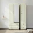 Pembroke Cream 3 Door Combi Wardrobe - 1 Mirror