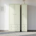 Pembroke Cream 3 Door Triple Wardrobe - 4 Drawers