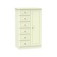 Pembroke Cream 1 Door Midi Wardrobe