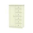Pembroke Cream 1 Door Midi Wardrobe